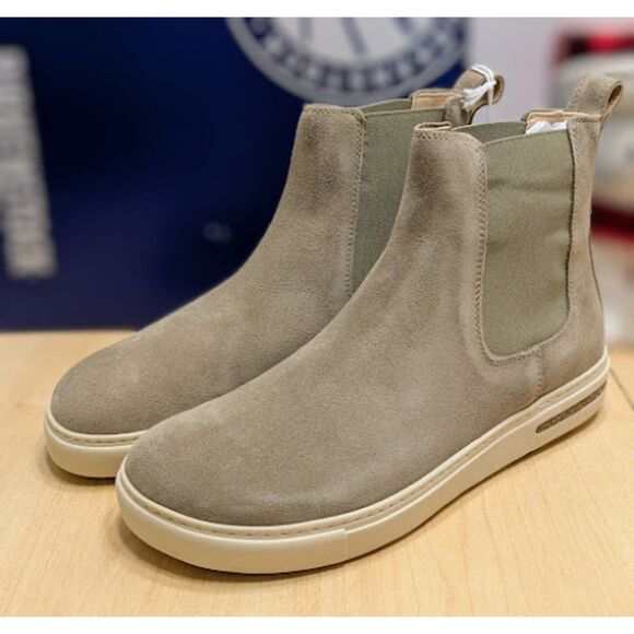 Birkenstock Bend Chelsea Taupe Suede Leather Sneaker Boots Women's 7 EU 38 NIB - Picture 4 of 14
